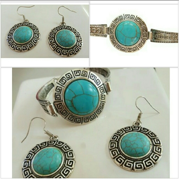 Jewelry - *****SOLD***++Faux sterling turquoise 3piece