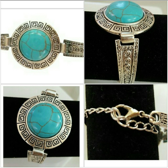 *****SOLD***++Faux sterling turquoise 3piece - Picture 2 of 4