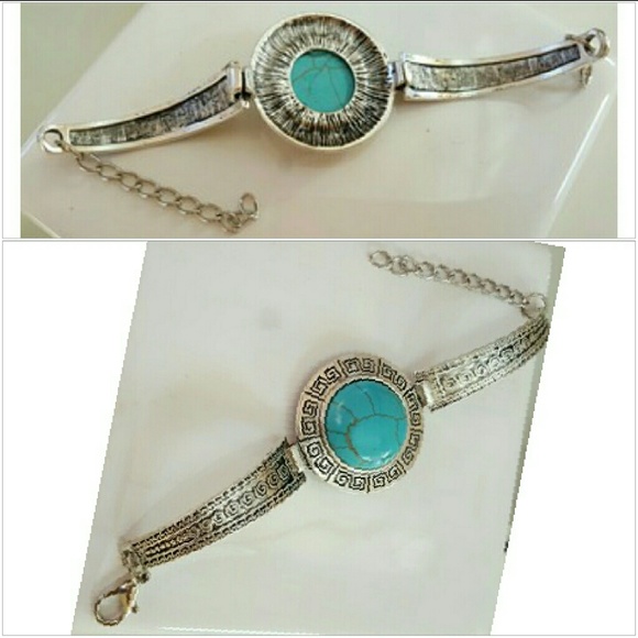 *****SOLD***++Faux sterling turquoise 3piece - Picture 4 of 4