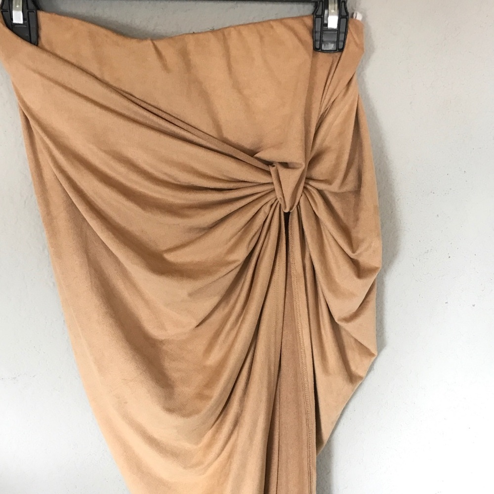 Windsor Asymmetrical Faux Suede Skirt