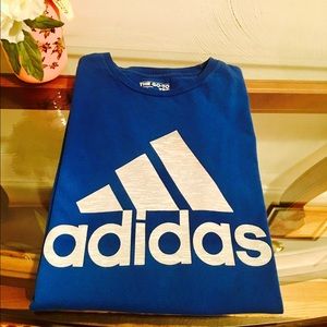 🔹Large Adidas T-Shirt, Royal Blue/Gray!