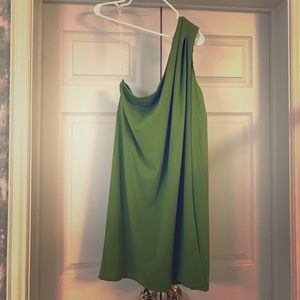 One-shoulder Boston Proper Kiwi Green Dress - L