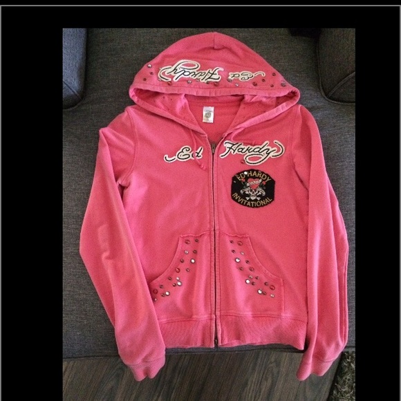 SOLD Ed hardy zip up hoodie - Picture 2 of 2