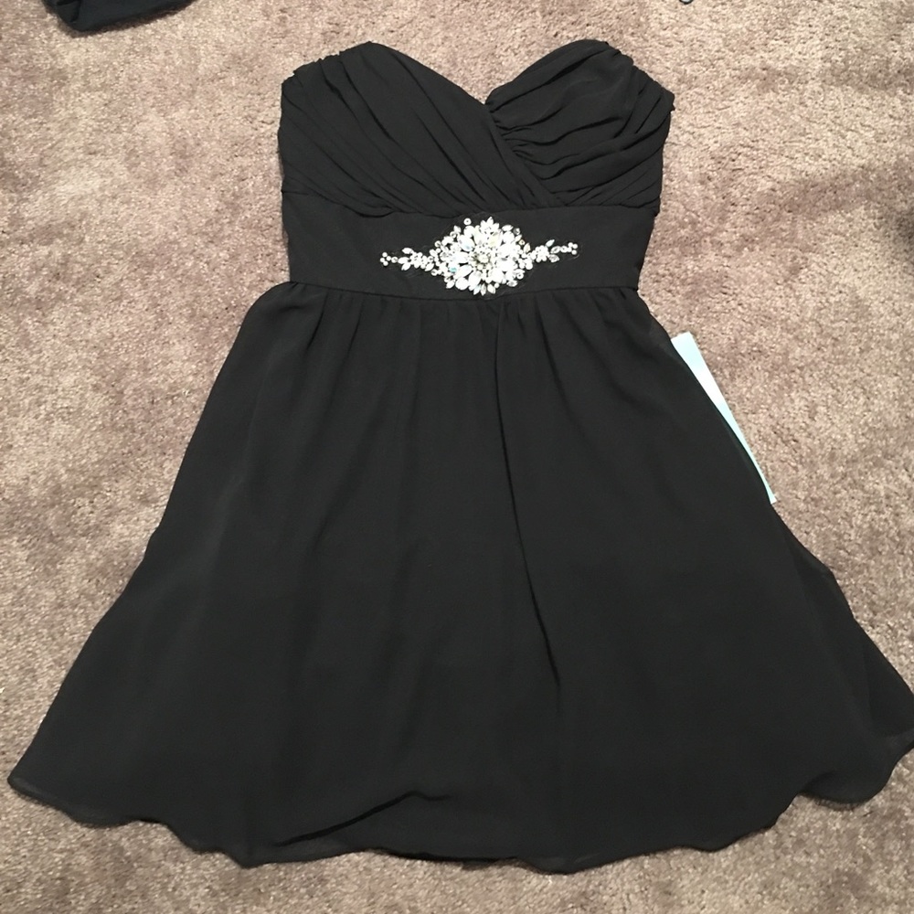 Strapless b. Smart black prom dress