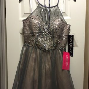 Promgirl Masquerade Grey Homecoming Dress