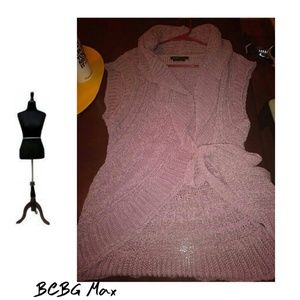 BCBG Max Mauve Sparkle Sweater
