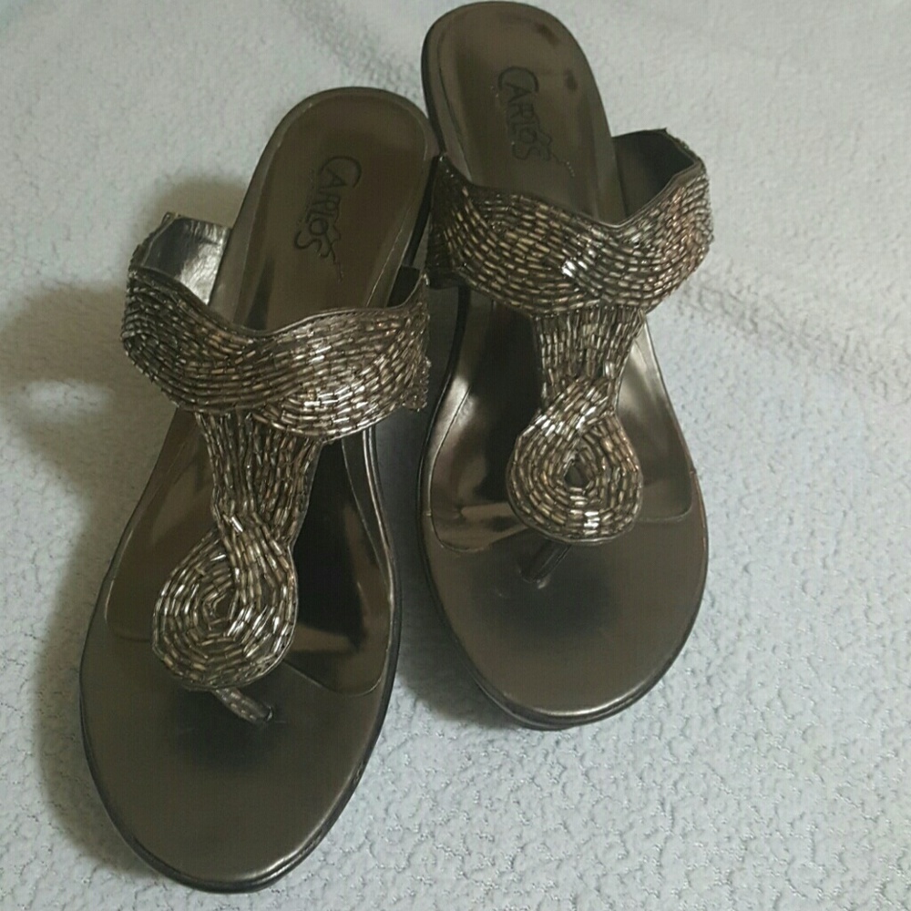 Carlos Santana gray sandals