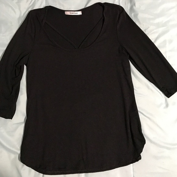 Black 3/4 sleeve shirt - Picture 3 of 8