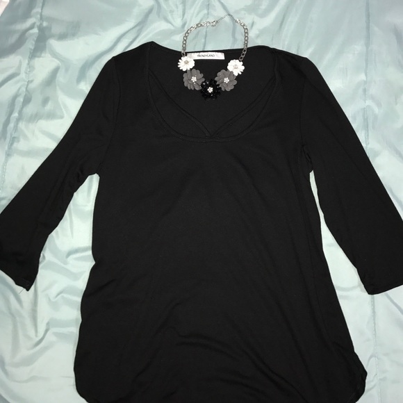 trendyland Tops - Black 3/4 sleeve shirt