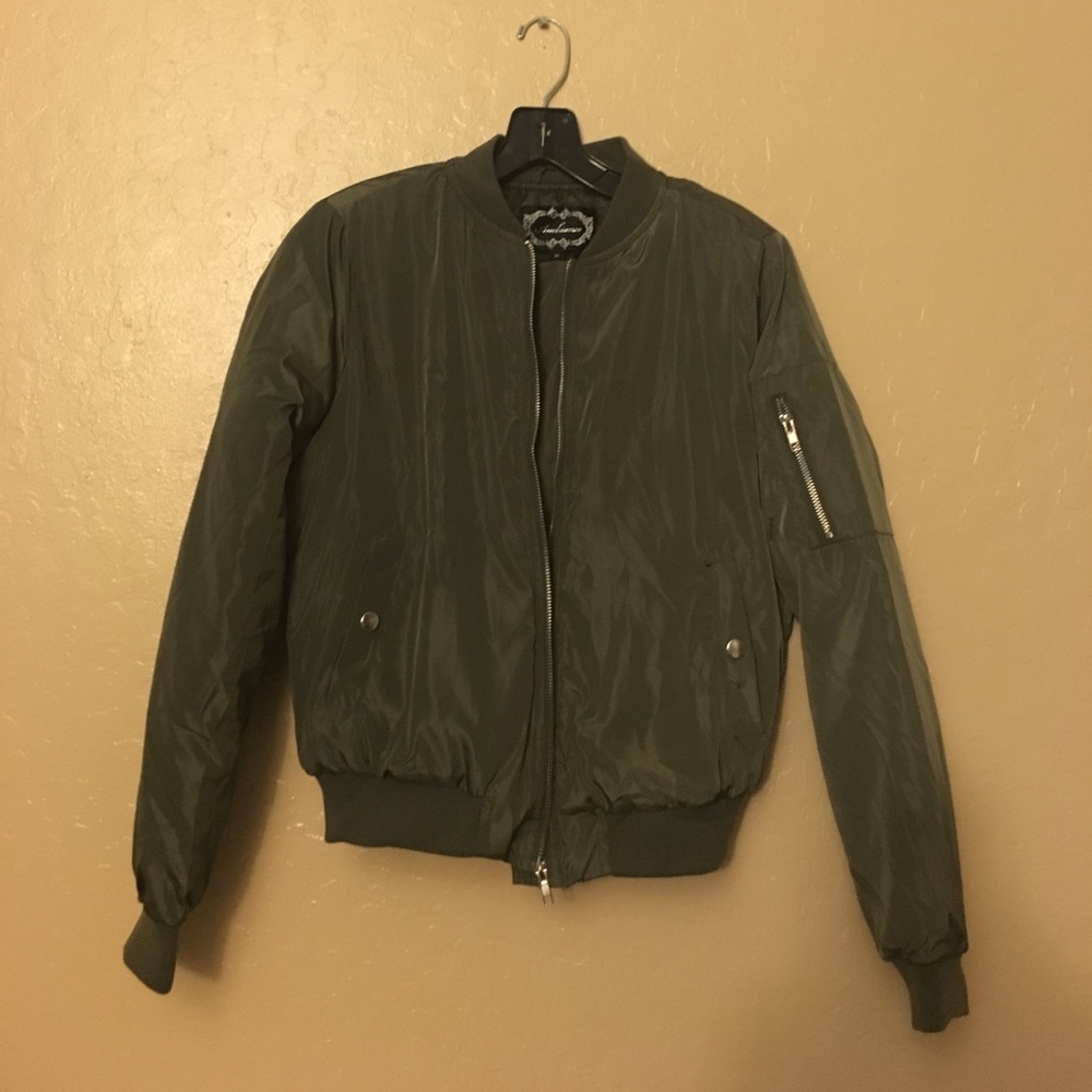 Green bomber jacket