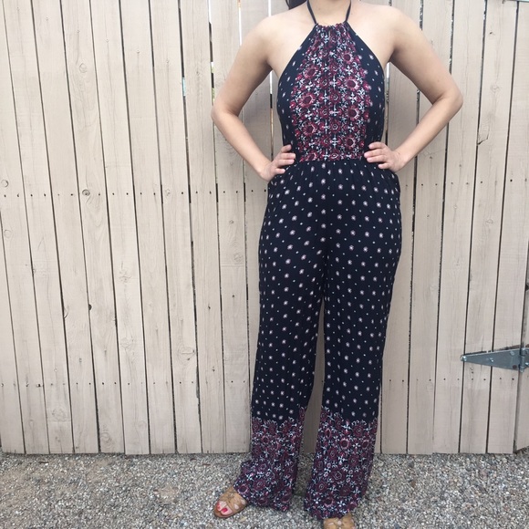 LF Pants - Boho Print Jumpsuit