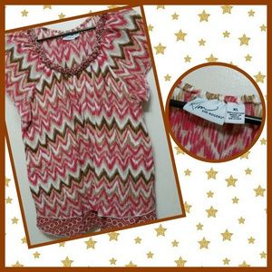 Kim Rogers Aztec style blouse