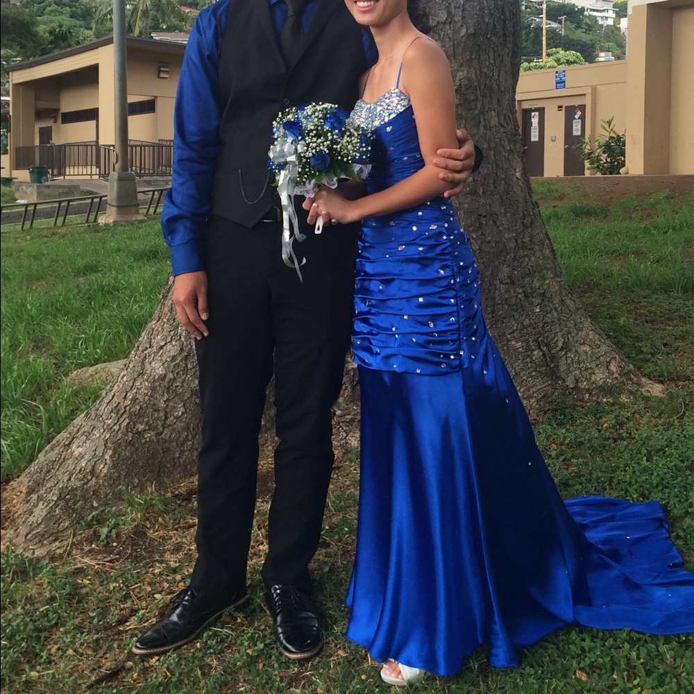 Royal blue prom dress