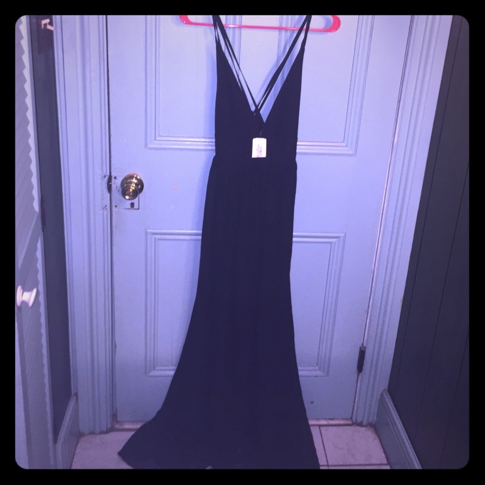 Forever 21 Black sheer Floor-length dress