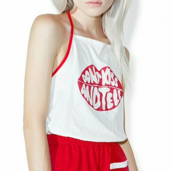 Don't Kiss and Tell Halter Tank - Picture 3 of 6