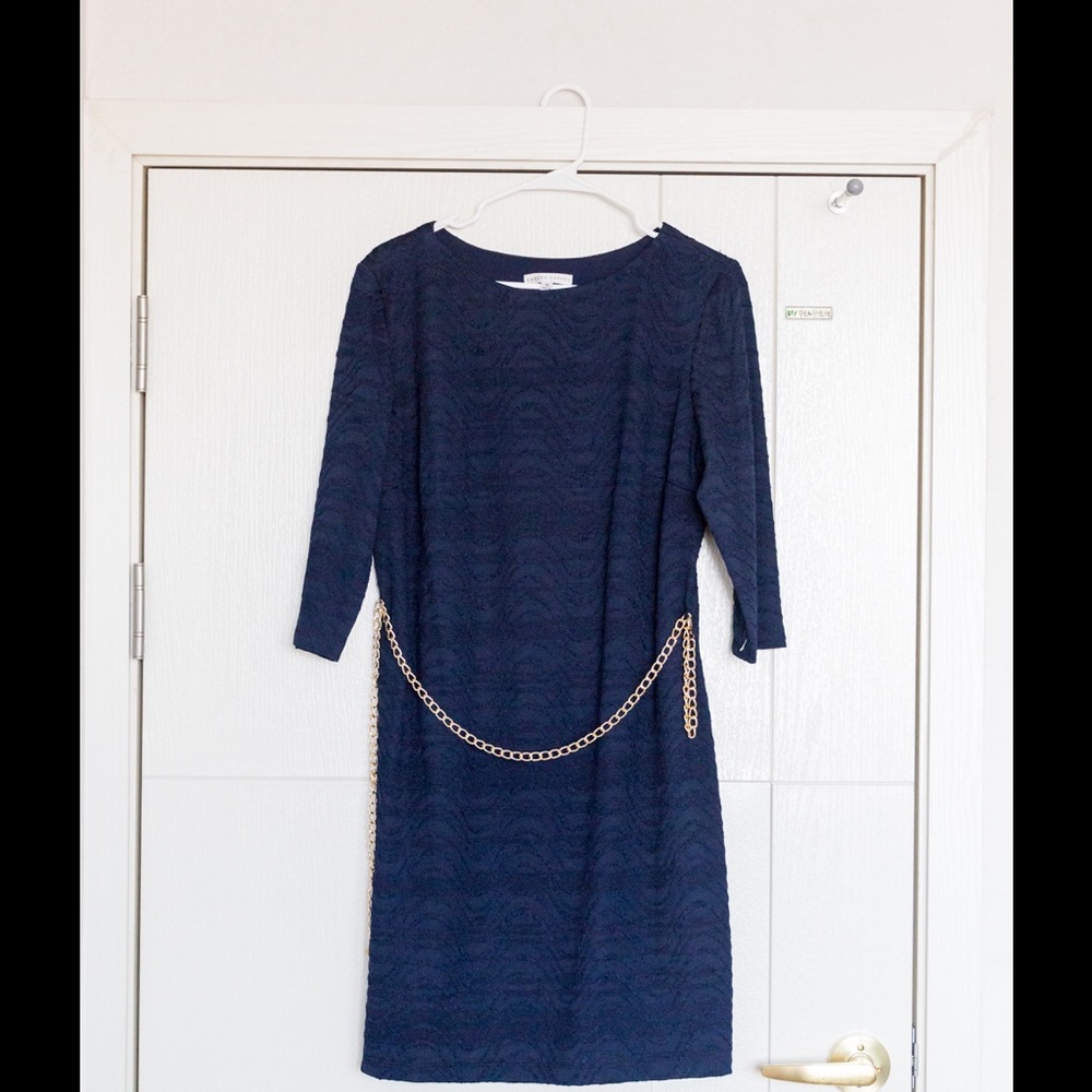 NWOT Semi Floral Navy Blue Dress