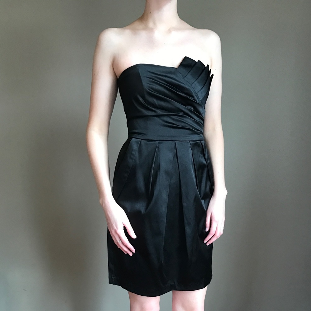Black Strapless Cocktail Dress