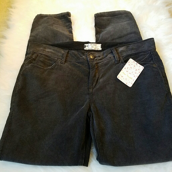 Free People Denim - FREE PEOPLE Skinny Fit Corduroy 5-Pocket Jeans
