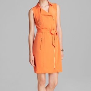 NWOT Calvin Klein orange zip trench dress size 2