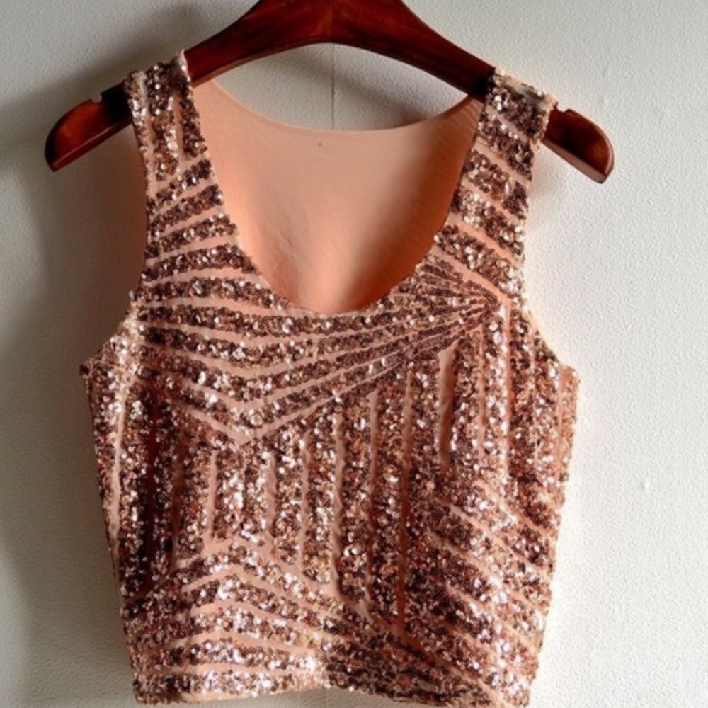 Sequin crop top