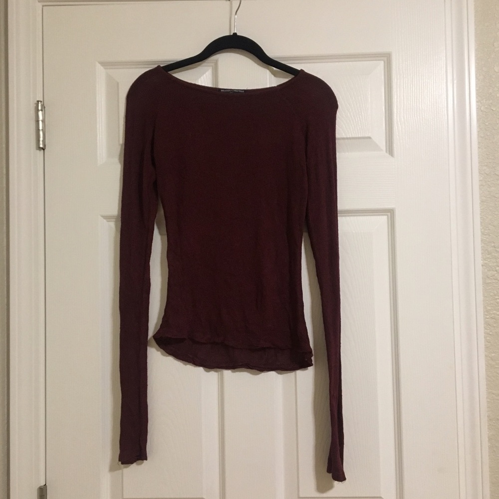 Brandy Melville Burgundy Long Sleeve