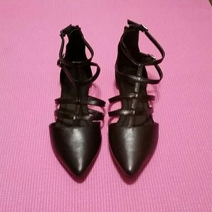 Charlotte Russe Strappy Pointed Toe Flats