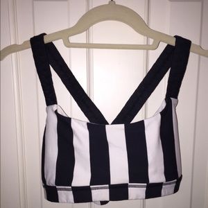 Lululemon bra, black and white stripe
