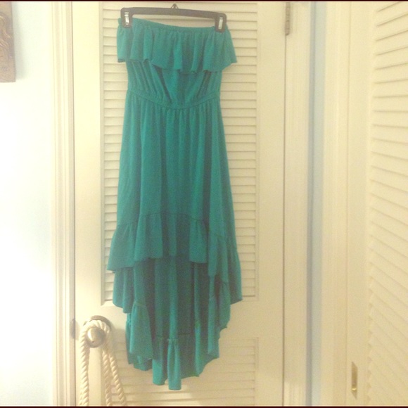 Xhilaration Dresses & Skirts - ⬇️ Green strapless high-low dress
