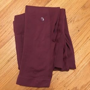 Lululemon Zone in Tight Burgundy leggings