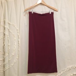 Maroon Pencil Skirt