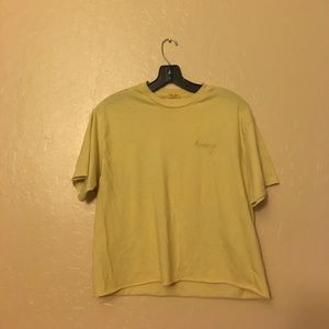 Yellow cropped honey tshirt