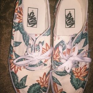 Tropical print vans