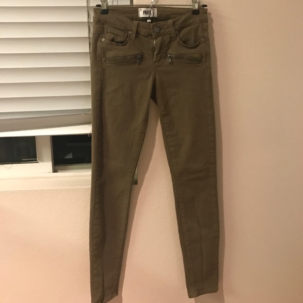 paige army green pants