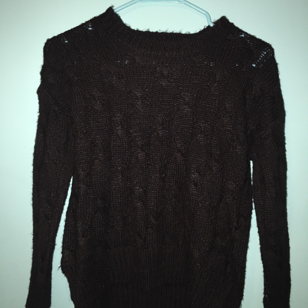 Black cropped sweater