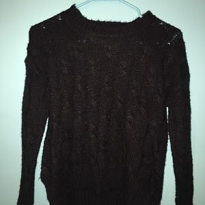 Black cropped sweater