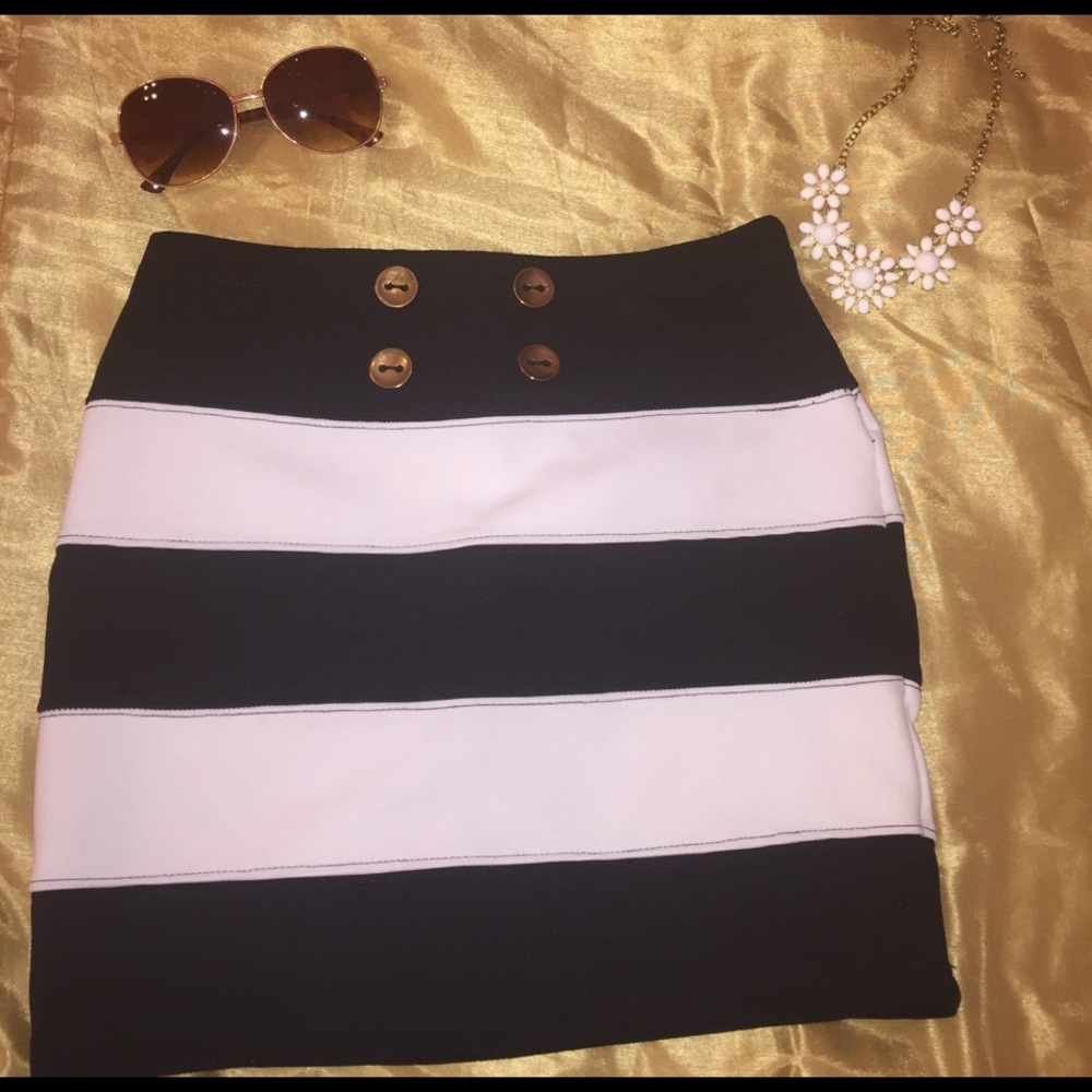 Charlotte Russe mini striped nautical skirt