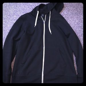 Zine Black Zip-up Hoodie