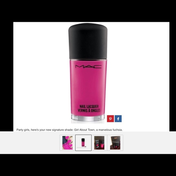 NIB MAC Nail Lacquer Girl About Town Pink Ltd Ed - Picture 3 of 3