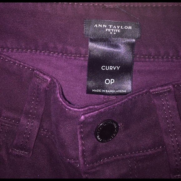 Anne Taylor Petite burgundy pants - Picture 2 of 3