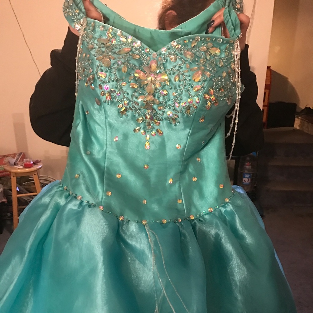 Mary's quince dress corset back