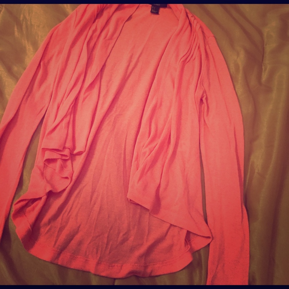 Forever21 pink sweater cardigan size small