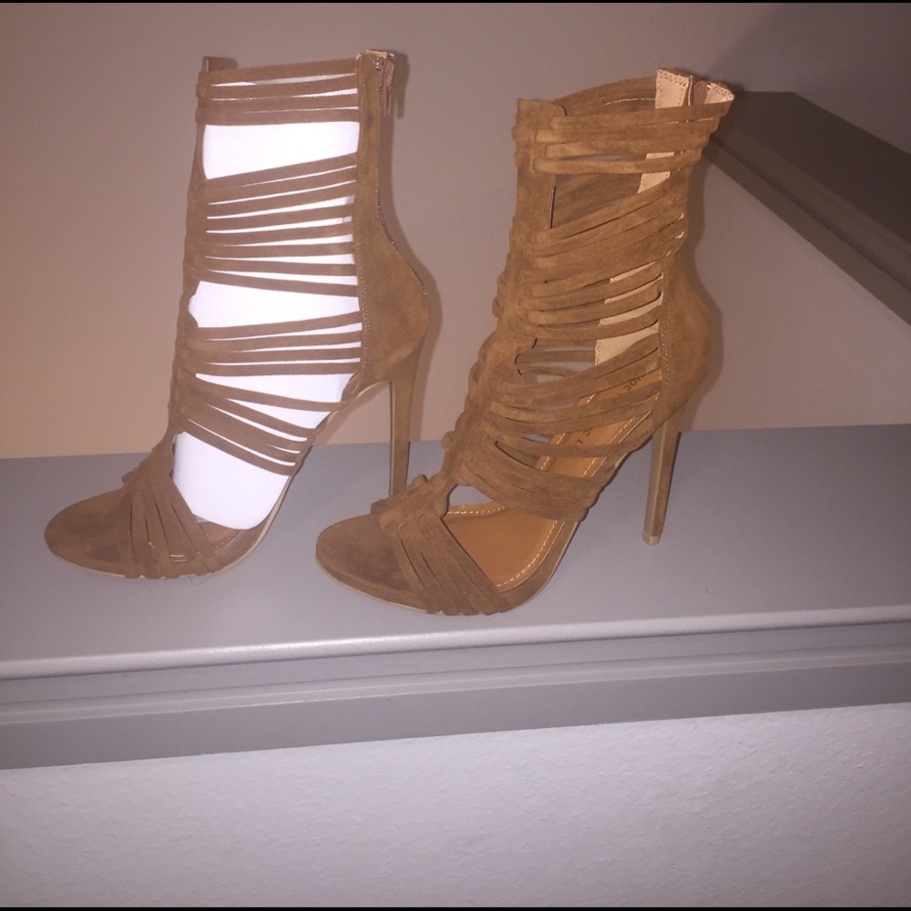 Strappy Brown Heels