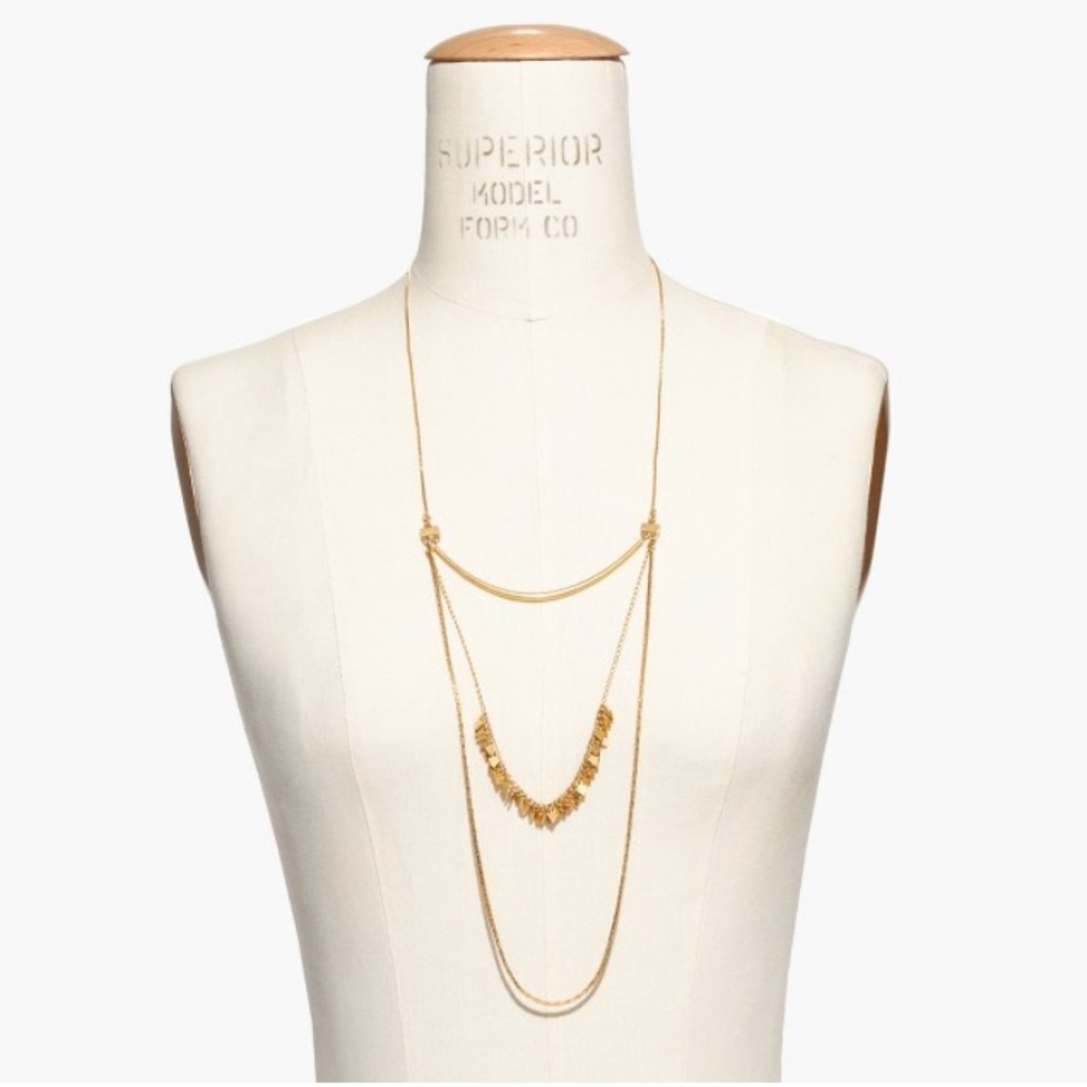 Madewell dancing arrow layering necklace