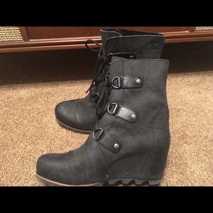 Sorel Joan of Arc Wedges-Black
