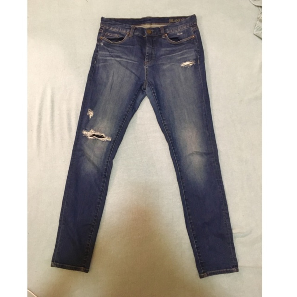 BlankNYC Stretch Ripped Patched Jeans