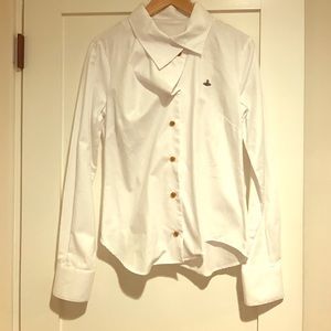 Vivienne Westwood Asymmetric White Shirt - 42
