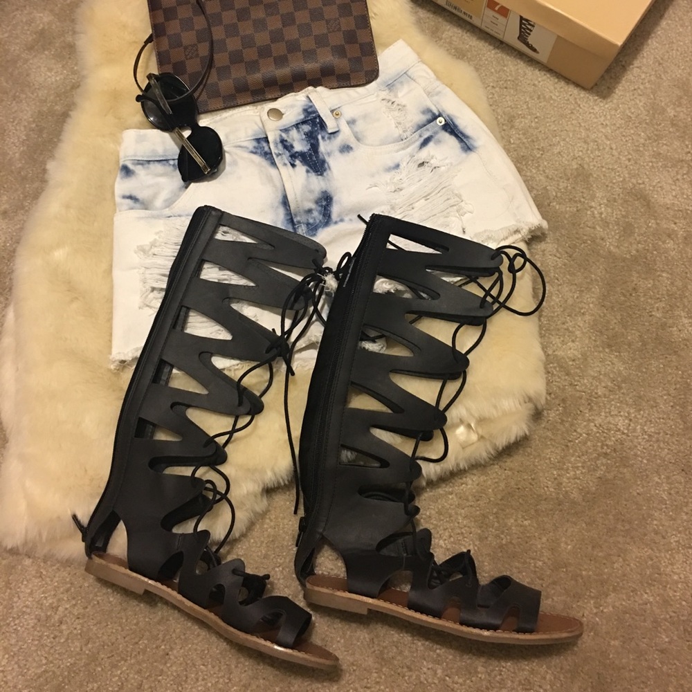 Black  gladiator sandals