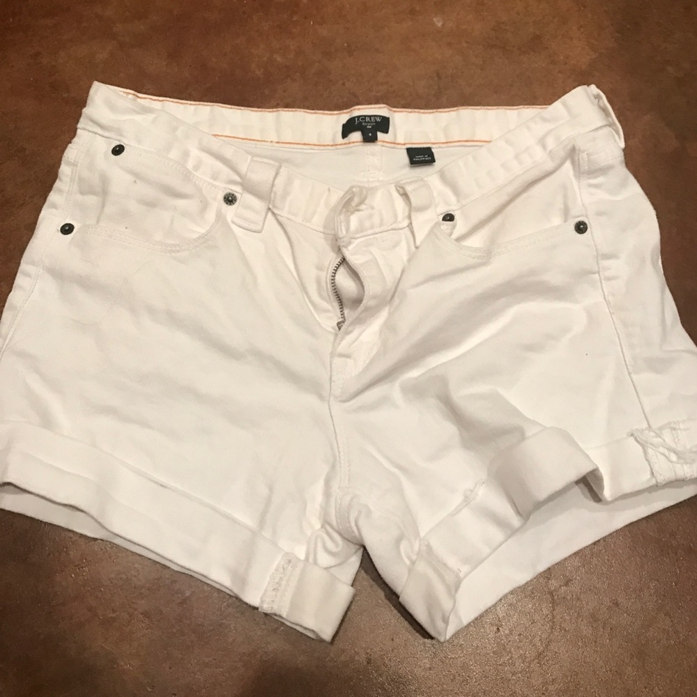 J. Crew white denim shorts