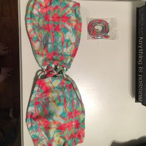 Tie die bathing suit top
