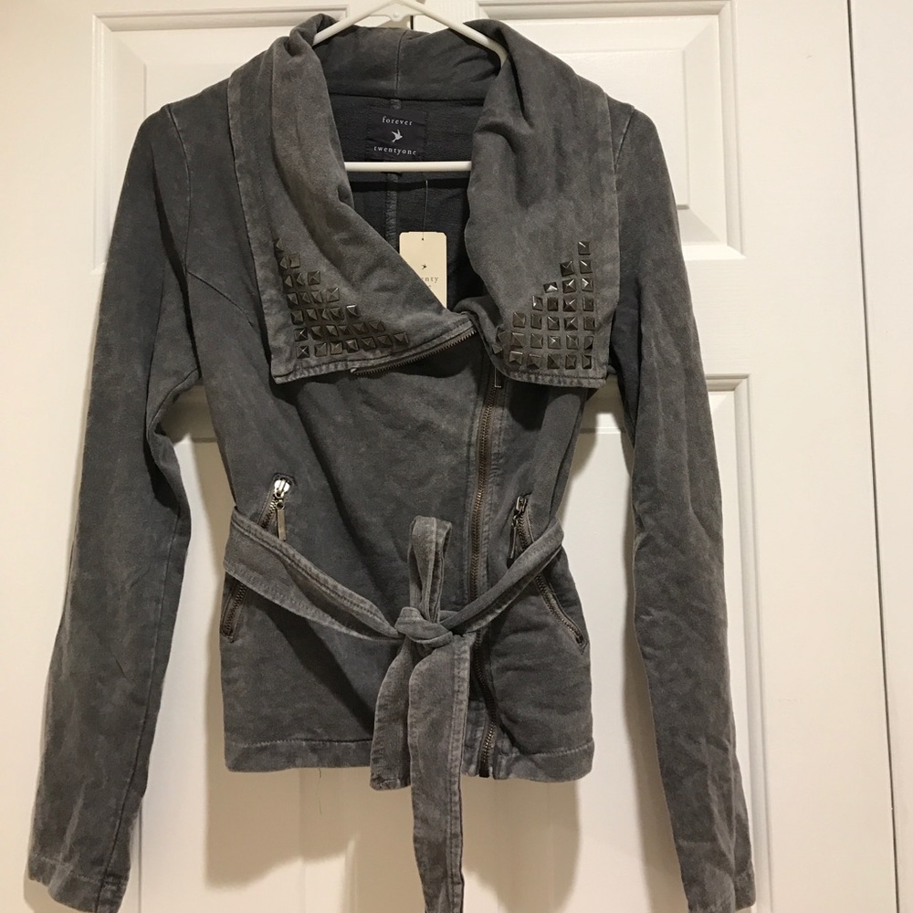NWT Forever 21 studded Moto jacket